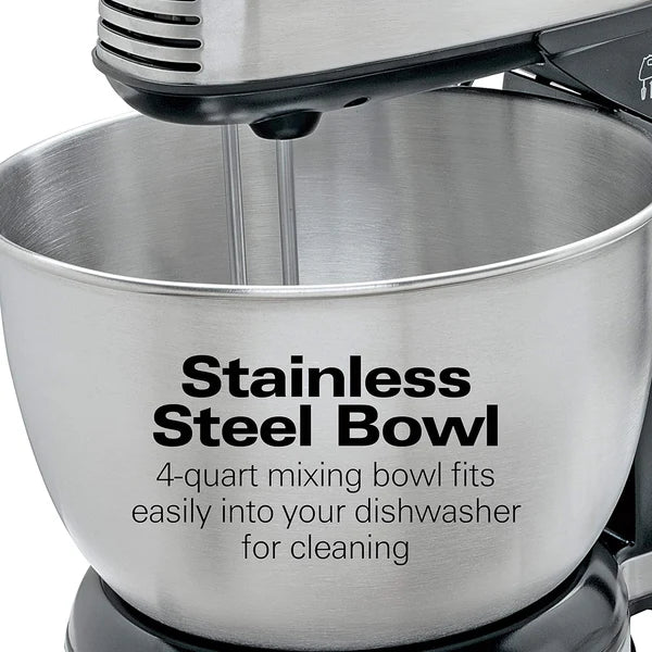 Hamilton Beach 64698 Power Deluxe Hand/Stand Mixer Black