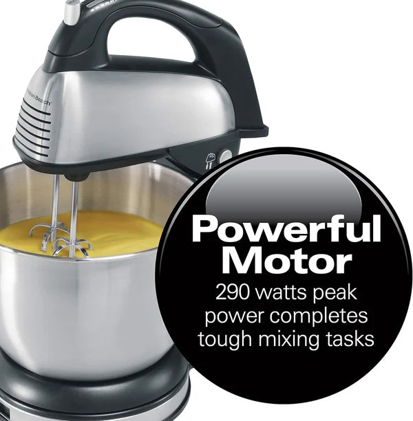 Hamilton Beach Classic Hand and Stand Mixer Black and Stainless