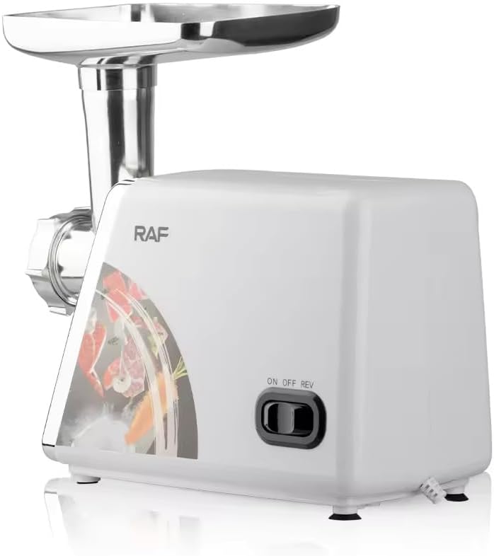 RAF Electric Meat Grinder, Sausage Stuffer Maker 2500W Food Grinder with Blade & Plates, Sausage Stuffer Tubes & Kubbe Kit, Stainless Steel Heavy Duty Meat Mincer Machine for Home Kitchen Use