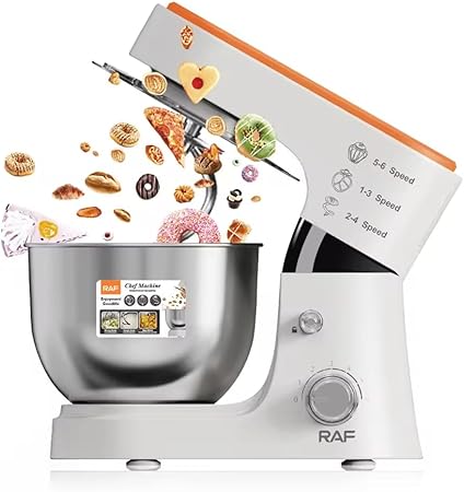 Multi-Function Stand Mixer, 4 Liter, Yellow with Dough Hook, Flat Beater, Mixing Bowl  (Yellow) 110 Volt