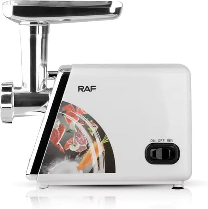 RAF Electric Meat Grinder, Sausage Stuffer Maker 2500W Food Grinder with Blade & Plates, Sausage Stuffer Tubes & Kubbe Kit, Stainless Steel Heavy Duty Meat Mincer Machine for Home Kitchen Use