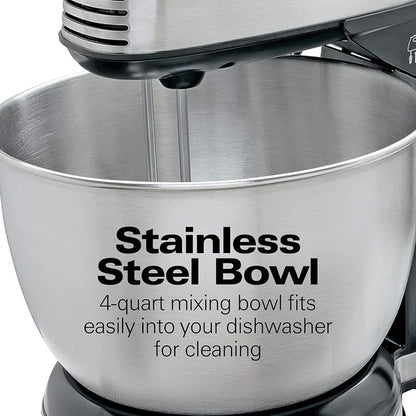 Hamilton Beach 64698 Power Deluxe Hand/Stand Mixer Black