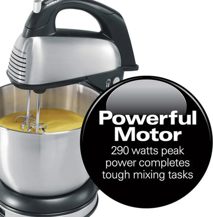 Hamilton Beach Classic Hand and Stand Mixer Black and Stainless