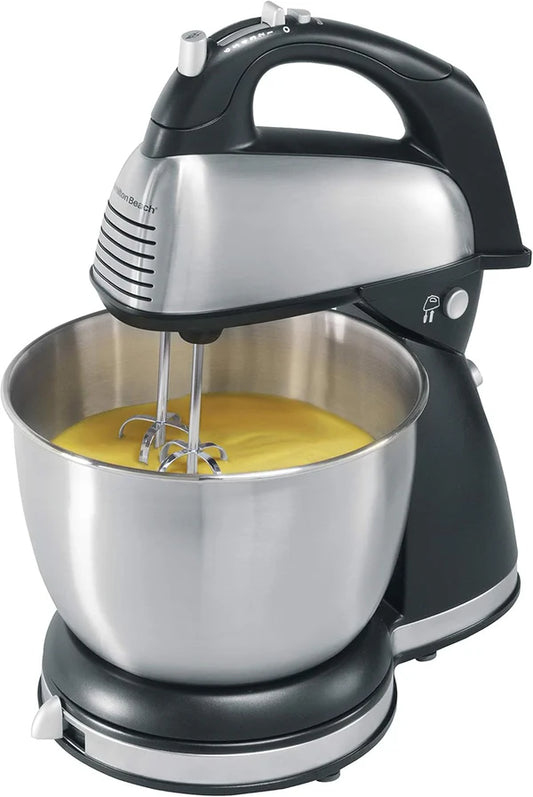 Hamilton Beach 64698 Power Deluxe Hand/Stand Mixer Black