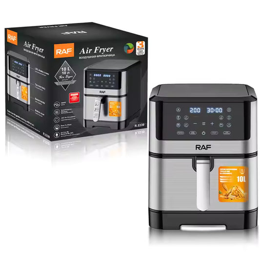 RAF Air Fryer 10 Liter  1800W Air Fryer Oven, Digital Air Fryer Oil Free Low Fat Healthy Cooker With Touch Screen and Temperature Control || 110 Volt For USA & CANADA